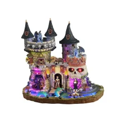Lemax Edifici E Giostre In Movimento|Novità Lemax Spooky Town 2025*Medi-Evil Castle con Alimentatore 4.5V Cod. 55302