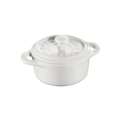 Staub Mini Cocotte E Ramekin*Mini Cocotte 10 cm Bianca in Ceramica
