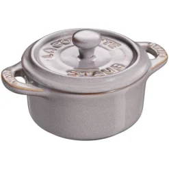 Staub Mini Cocotte E Ramekin*Mini Cocotte 10 cm Grigia Graphite in Ceramica