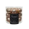 Kaemingk Palline Di Natale|Addobbi Per Albero Di Natale*Mini Palline in vetro da appendere Beige dim 2.5 cm Box da 24