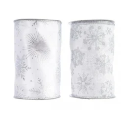 Kaemingk Complementi D'Arredo*Nastro in Poliestrere Bianco 13 cm. Pezzo Singolo