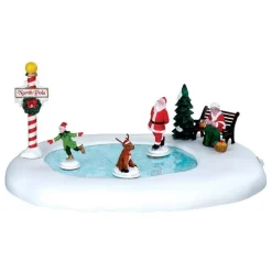 Lemax Scene Natalizie|Edifici E Giostre In Movimento*North Pole Ice Follies B/O 4.5V Cod. 64045