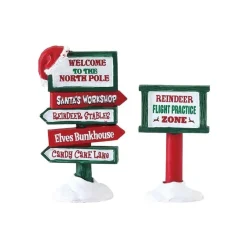 Lemax Lemax Best Buy*North Pole Signs Set of 2 Cod. 74325