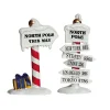 Lemax Personaggi|Accessori*North Pole Signs Set of 2 Cod. 64455