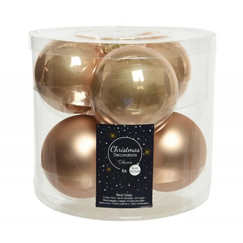 Kaemingk Palline Di Natale|Addobbi Per Albero Di Natale*Palline di Natale da Appendere in Vetro 8 cm. Set di 6