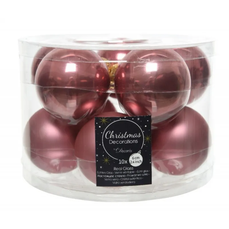 Kaemingk Palline Di Natale|Addobbi Per Albero Di Natale*Palline di Natale da Appendere in Vetro 6 cm. Set di 10
