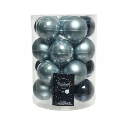 Kaemingk Palline Di Natale|Addobbi Per Albero Di Natale*Palline di Natale in vetro da appendere 6 cm Blu. Set 20