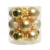 Kaemingk Palline Di Natale|Addobbi Per Albero Di Natale*Palline di Natale in vetro da appendere 6 cm Oro e Perla. Set 15