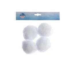 Kaemingk Palline Di Natale|Addobbi Per Albero Di Natale*Palline di neve Bianco dim 10 cm Box da 4