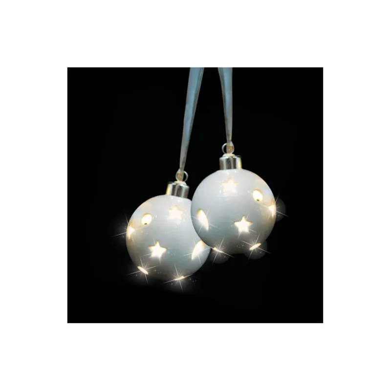 Edelman Luci Di Natale|Palline Di Natale*Palline Luminose A Batteria In Ceramica