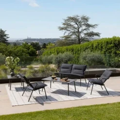 LaFuma Sedie E Sdraio*Panca Bassa imbottita VENCE LFM5348 Dark Grey/Titane