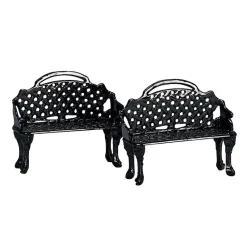 Lemax Personaggi|Accessori*Patio Bench Set of 2 Cod. 34897