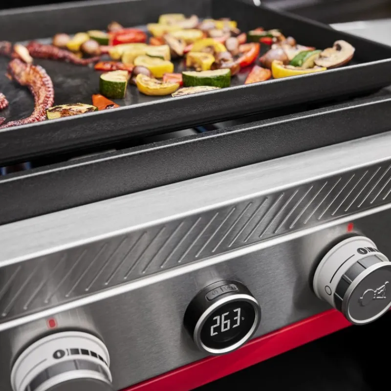 Weber Barbecue Weber A Gas|Barbecue Weber Slate*Piastra a Gas Slate GPSB 76 cm Premium Con Fornello Laterale Black Cod. 1500247