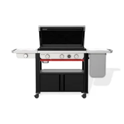 Weber Barbecue Weber A Gas|Barbecue Weber Slate*Piastra a Gas Slate GPSB 76 cm Premium Con Fornello Laterale Black Cod. 1500247