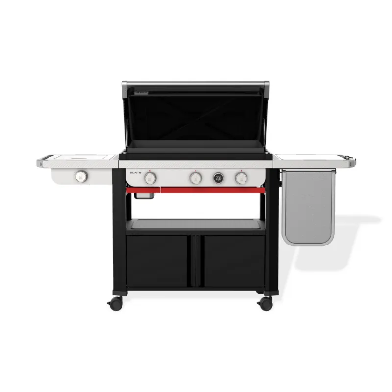 Weber Barbecue Weber A Gas|Barbecue Weber Slate*Piastra a Gas Slate GPSB 76 cm Premium Con Fornello Laterale Black Cod. 1500247