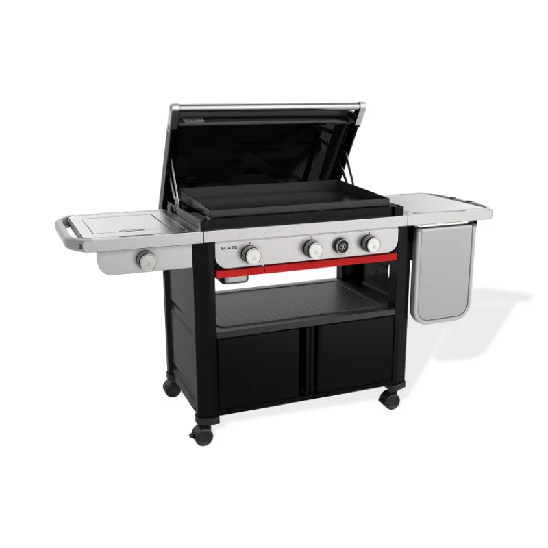 Weber Barbecue Weber A Gas|Barbecue Weber Slate*Piastra a Gas Slate GPSB 76 cm Premium Con Fornello Laterale Black Cod. 1500247