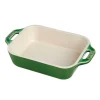 Staub Piatti Pirofile E Vassoi*Pirofila Gratin Rettangolare 26 x 17 cm Verde Basilico in Ceramica