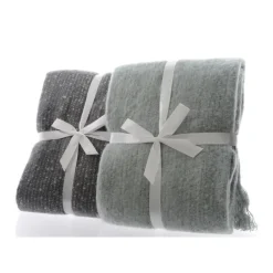 Kaemingk Complementi D'Arredo*Plaid in blu cinerino. Pezzo Singolo