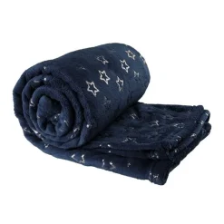 Unique Living Plaid Unique Living|Cuscini E Plaid*Plaid Throw Golden Star 130 x 160 cm Colore Dark Blue