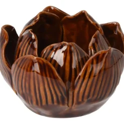 Koopman Complementi D'Arredo|Candele E Accessori*Porta Tea Light Fiore di Loto 8x5 Cm. Pezzo Singolo