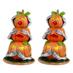 Lemax Accessori|Accessori*Pumpkin Snowmen Set Of 2 Cod. 34073