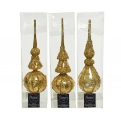 Kaemingk Palline Di Natale|Addobbi Per Albero Di Natale*Puntale in vetro 31 cm oro. Pezzo Singolo