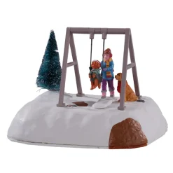 Lemax Scene Natalizie*Puppy Gets A Swing Ride B/O 4.5V Cod. 14836