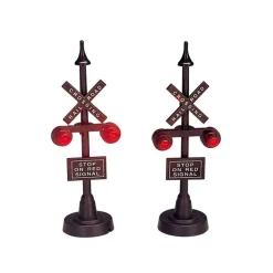 Lemax Accessori|Personaggi*Railway Stop Light Set of 2 B/O 4.5V Cod. 34954