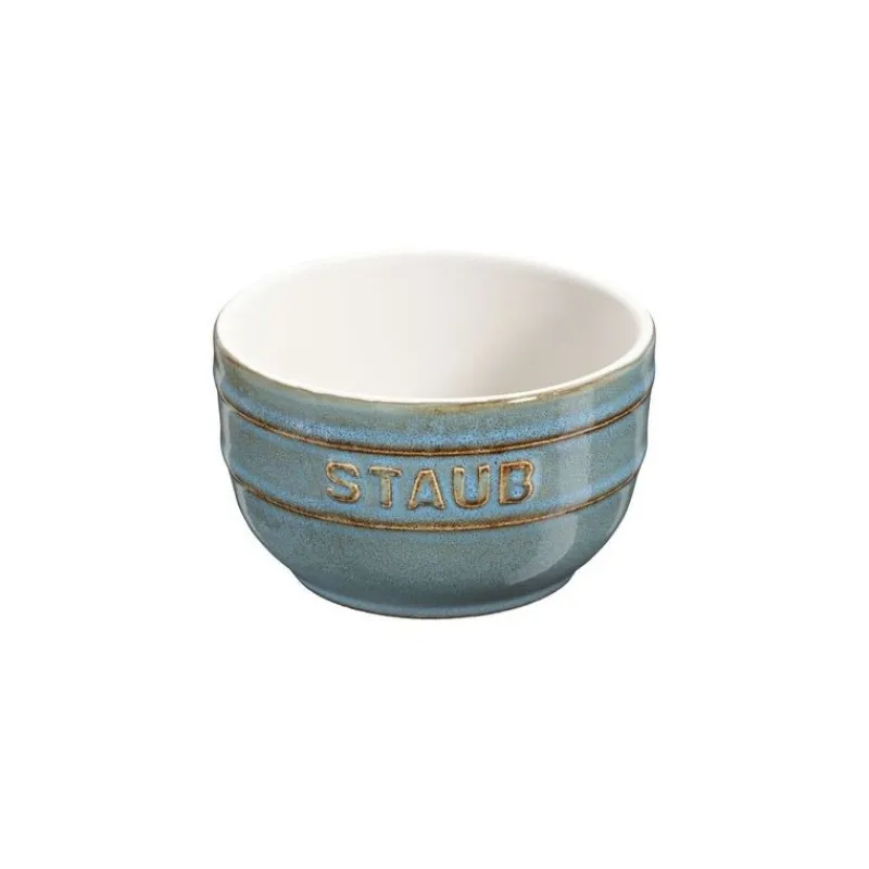 Staub Mini Cocotte E Ramekin*Ramekins 8 cm Ancient Turquoise in Ceramica