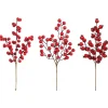 Edelman Complementi D'Arredo|Ghirlande*Ramo con Bacche Rosse 33 cm. Pezzo Singolo.