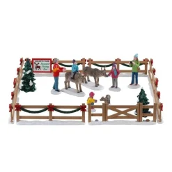 Lemax Scene Natalizie*Reindeer Petting Zoo Set of 17 Cod. 93434