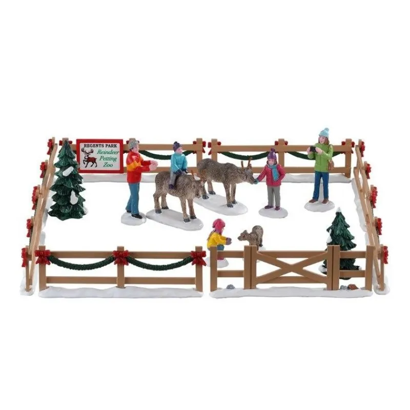 Lemax Scene Natalizie*Reindeer Petting Zoo Set of 17 Cod. 93434