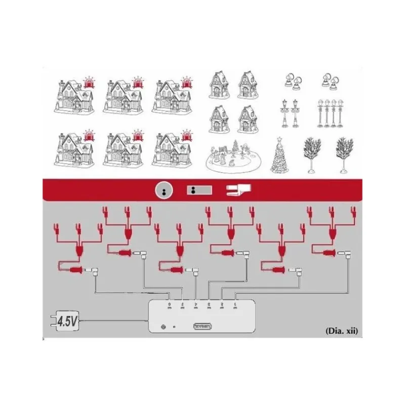 Lemax Alimentatori E Pile|Luci E Alimentatori*Remote Control Box con Alimentatore 4.5V Cod. 54521