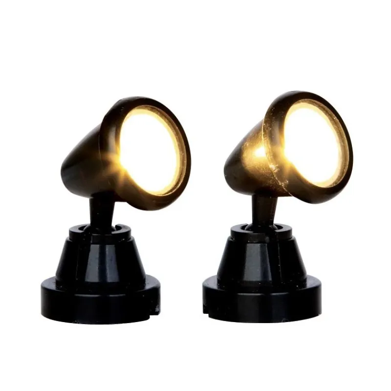 Lemax Luci E Alimentatori|Lemax Best Buy*Round Spot Light Set of 2 B/O 4.5V Cod. 44756