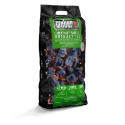 Weber Prodotti Per Affumicatura|Combustibili Per Barbecue*Sacco da 8 kg di Bricchetti di guscio di noce di cocco Cod. 18402