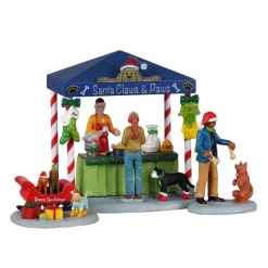Lemax Scene Natalizie*Santa Claws & Paws Set Of 3 Cod. 23606