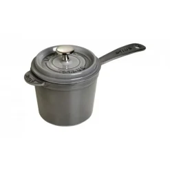Staub Pentole E Tegami*Sauce Pan Rotonda 14 cm Grigio Graphite in Ghisa