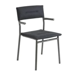 LaFuma Tavoli E Sedie Da Giardino O Terrazzo|Tavoli E Sedie Da Campeggio*Sedia Impilabile con Braccioli ORON LFM5273 Dark Grey