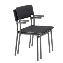 LaFuma Tavoli E Sedie Da Giardino O Terrazzo|Tavoli E Sedie Da Campeggio*Sedia Impilabile con Braccioli ORON LFM5273 Dark Grey