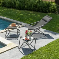 LaFuma Sedie E Sdraio*Sedia Sdraio TRANSABED LFM2863 Graphite