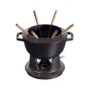 Staub Set Fonduta E Crepiere*Set Fonduta Gourmet 18 cm Nero in Ghisa