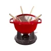 Staub Set Fonduta E Crepiere*Set Fonduta Gourmet 18 cm Rosso in Ghisa
