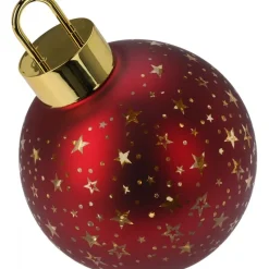 Koopman Palline Di Natale|Addobbi Per Albero Di Natale*Sfera di Vetro con Led 15 Cm - Rosso