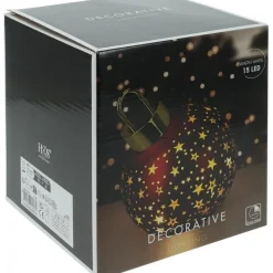 Koopman Palline Di Natale|Addobbi Per Albero Di Natale*Sfera di Vetro con Led 15 Cm - Rosso