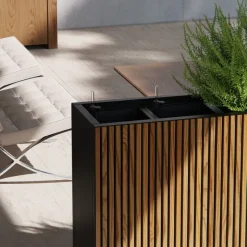 Herstera Fioriere In Metallo Herstera*Sistema di Irrigazione Automatica per Fioriera in Metallo DECO DIVIDER 120x40x80 cm