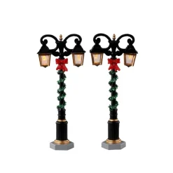 Lemax Luci E Alimentatori*Splendid Lights Set of 2 B/O 4.5V Cod. 34090