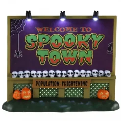 Lemax Luci E Alimentatori|Luci E Alimentatori*Spookytown Sign B/O 4.5V Cod. 04710