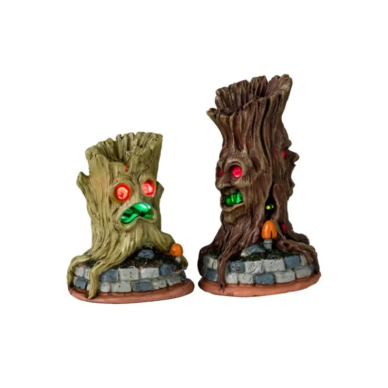 Lemax Luci E Alimentatori*Spooky Tree Trunks Set of 2 B/O 4.5V Cod. 44307