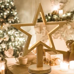 Lotti Luci Di Natale|Luci Di Natale*Stella con Base H37cm LED BIANCO CALDO