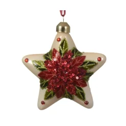 Kaemingk Addobbi Per Albero Di Natale*Stelle di Natale da Appendere con decorazioni Set da 2